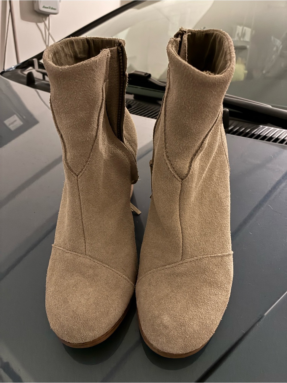 Toms Suede Ankle Boots - Taupe